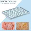 WIBIMEN Mini Ice Cube Trays, 0.55 Tiny Pebble Ice for Iced Coffee & Cocktails, Fast Chill, Easy Twist Release, Stackable (1 Pack, Blue)