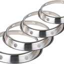 Universal Wok Ring Stand - Sturdy Stainless Steel Support for Woks, Fits Most Home Kitchens & Restaurants,4 Sizes 4-Pack