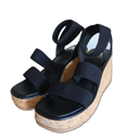 SM New York Wedge Heel Sandals Black 10
