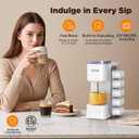 Tastyle Hot & Iced Coffee Maker with Magnetic K-Pod Organizer (Pods Not Included), Stores 10 Pods, 4-5 Cups Coffee Maker & Single-serve Brewer for K Cup & Grounds, 40oz Removable Water Tank, White