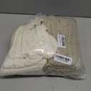 18 Inches Ivory and Khaki Knit Christmas Stockings Bulk Double Side Vintage Family Xmas Stockings for Fireplace and Home Decor,4 Pack