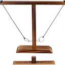 Ring toss Game, Large Base Hook and Ring Game, Hook and Ring Throwing Game for Adults Kids, Family-Friendly Indoor Holiday Fun or Outdoor Patio Games