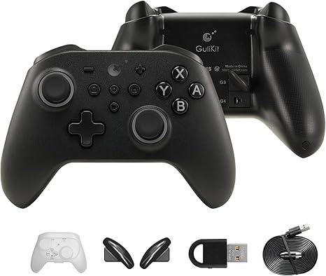 RunSnail GuliKit KK3 Pro Controller, Hall Joysticks and Triggers,1000Hz Polling Rate, Compatible with Switch/Android/iOS/macOS-Black With Case Cable And Replaceable Buttons