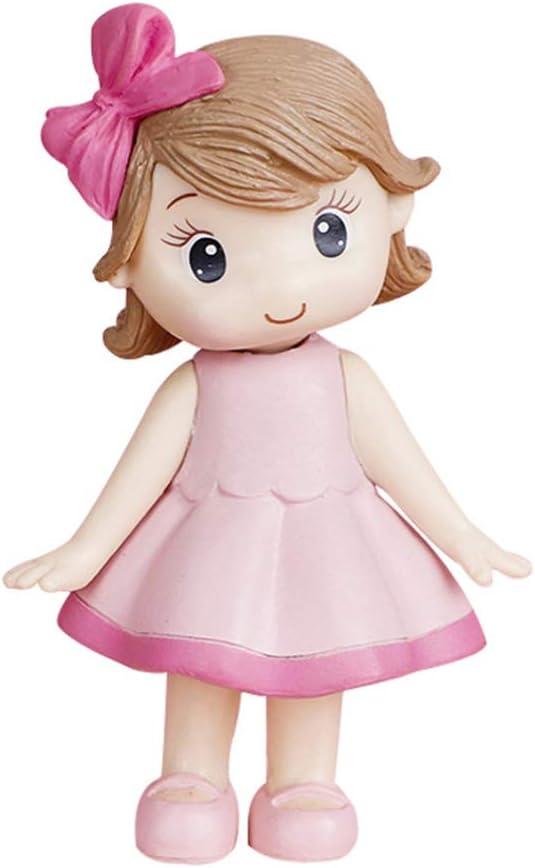 Toyvian Mini Girl Figures Cute Toys Cupcake Topper DIY Cake Decoration Mini Doll Girl Toys Car Decor Christmas Decorations