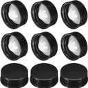 PATIKIL 28mm Phenolic Resin Cover, 72pcs Poly Seal Screw Cap Growler Cap Phenolic Cover Thread for 28-400 Glass Beer Brewing Bottles Gallon Growler Gallon Jug, Black