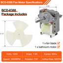 BCD-0388 Bathroom Exhaust Fan Motor Replacement and Blade Quiet 1.0 Sone, 50 CFM Ceiling Vent Fan Replacement for Mobile Home Use, Compatible with V2244-50, V2245-50 and V2262-50 Models