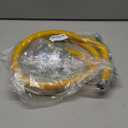 AMI PARTS 72" Flexible Gas Line Kit Yellow Coated, Gas Hose Connector Kit for Dryer, Stove, Water Heater,5/8" OD(1/2" ID) Stainless Steel Gas Line with Connector 1/2" MIP &1/2"FIP & 3/4"MIP Fitting