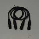 Short XLR Cables 3.3ft 2 Pack, Gold Plated 3-Pin Connectors from Rean-Neutrik Sub Brand, Kevlar-Reinforced Nylon Braided & OFC Shielded XLR Male to Female Balanced Microphone Cord for Mixer, Amp, DAC