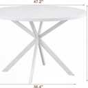 ChooChoo 47.2 Inch Round Dining Table for 4, 47.2 Inch Diameter