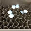 BOX USA Cardboard Tubes with Caps, 12"L x 2"W x 2"H, Pack of 50 | Poster Tube for Mailing and Storage of Blueprints, Artwork, Crafts, Long Art Holder, 12 inches