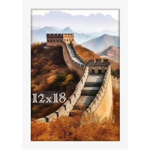 Picrit 12x18 Picture Frame, Photo Frame for Wall Mounting Display, White