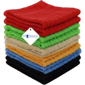 Kitchen Towels Set of 12 (15x25 Inch) Cotton Dish Towels, Super Absorbent & Soft Kitchen Hand Towel, Dish Towels, Tea Towels & Bar Towels for Kitchen Drying & Cleaning