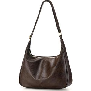 Sightor Hobo Bags for Women Leather Slouchy Bag Ultra Soft Vegan Purse Vintage Shoulder Bag Trendy Everyday Handbag