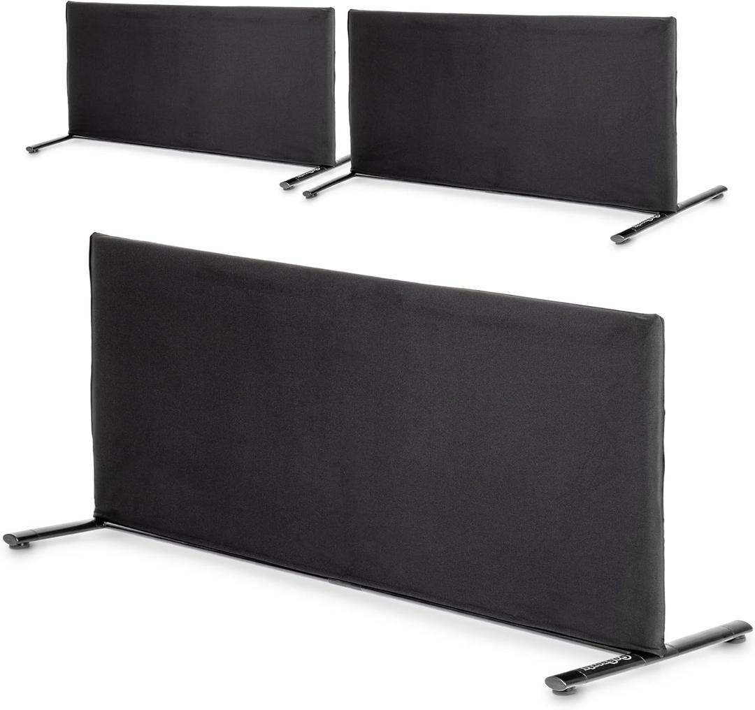 GoSports Pickleball Ball Barrier 3 Pack - Choose Brandable or Pre-Branded - Court Dividers for Pickleball Courts (Black)