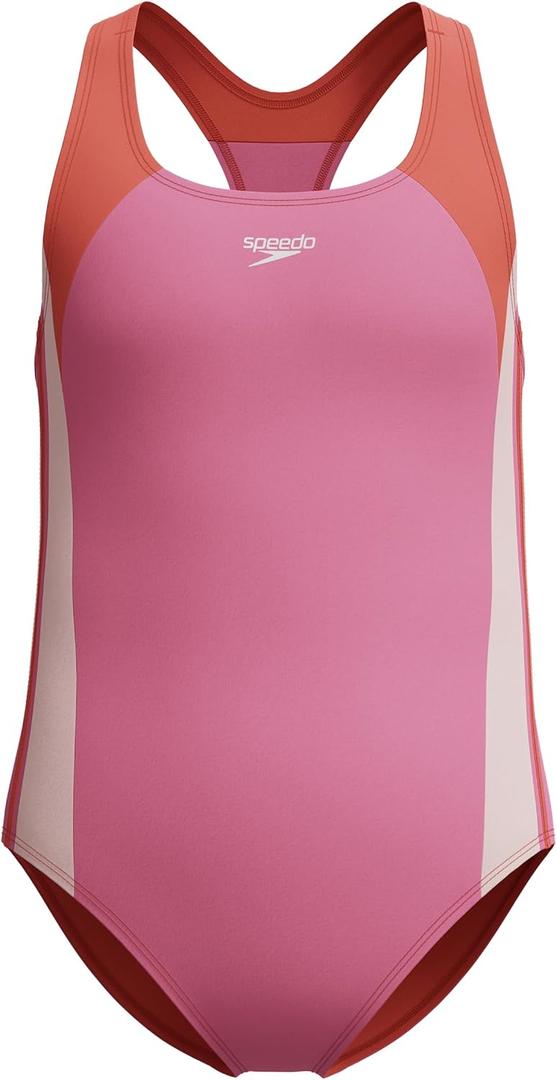 Speedo Girl's Swimsuit One Piece Infinity Splice Thick Strap 8