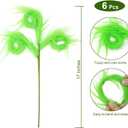 KLEWEE 6 Pcs Christmas Tree Picks, 17 Inch Green Furry Christmas Picks for Tree Decorations Christmas Tree Topper Filler for Xmas Tree Wreath Decor