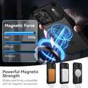 DUEDUE for iPhone 17 Pro Max Case with 360Spin Magnetic Stand[Compatible with MagSafe][Rotatable Ring Holder], Translucent Cover Slim Protection Cases for iPhone 17 Pro Max 6.9", Black