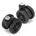 Domiella 2 Pack Luggage Replacement Wheels, Universal Suitcase Swivel Caster Wheels, Rubber Suitcase Trolley Wheels Repair Kit Luggage Wheels Replacement, OD 55 mm