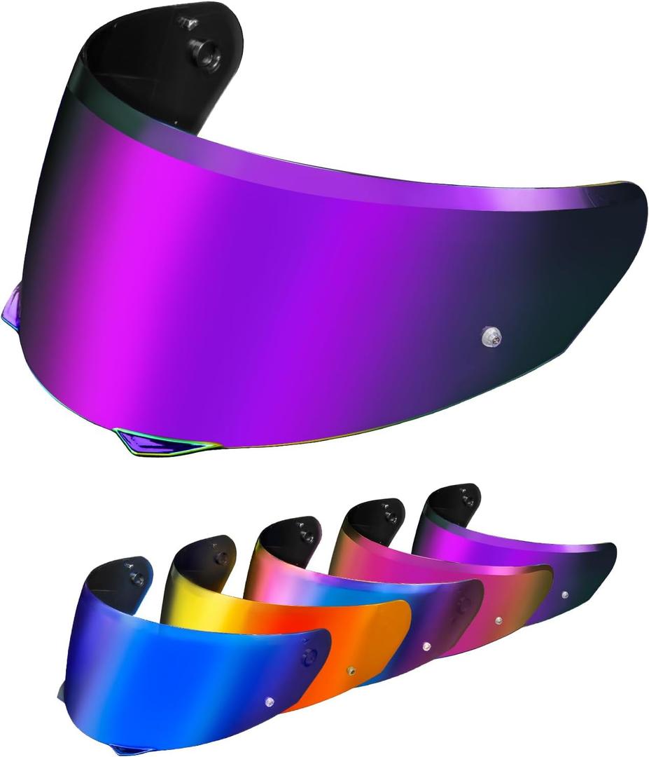 PSLER i90 Visor - HJ-33 Helmet Tinted Visor i90 Face Shield Motorcycle Helmet Visor for i90 HJ-33,Deep Purple (Purple)