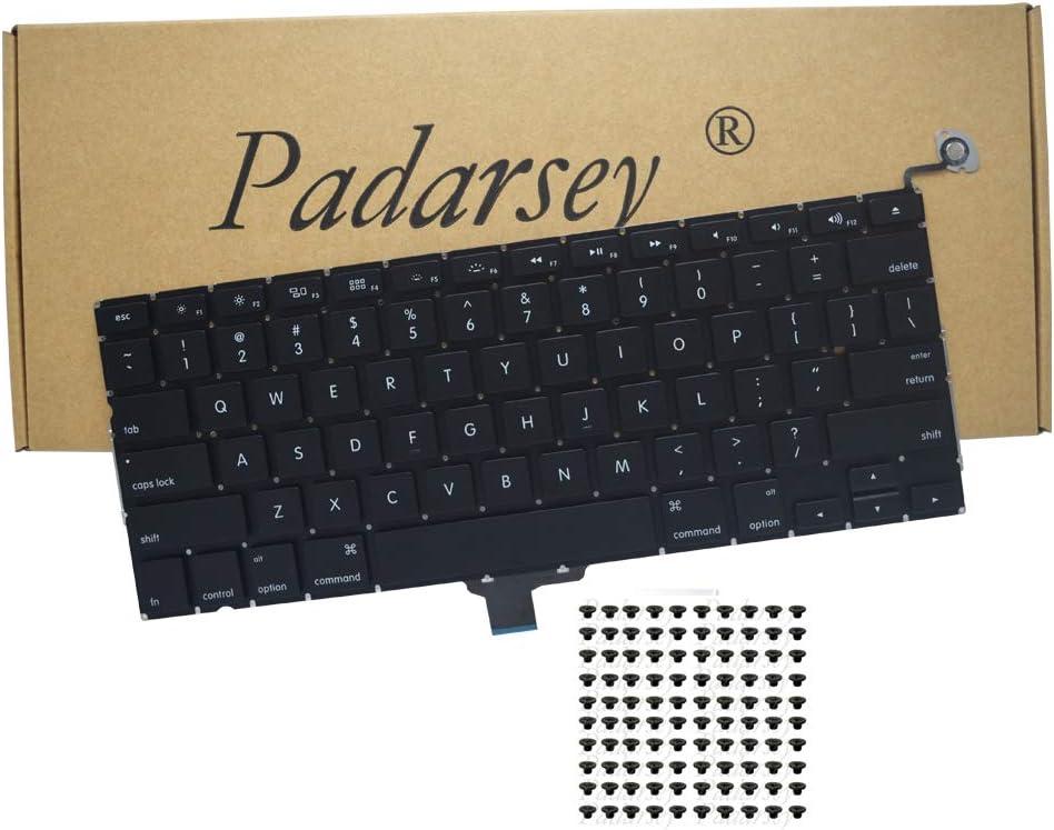 Padarsey New Laptop Replacement Keyboard Compatible for MacBook Pro 13-inch A1278 2008 2009 2010 2011 2012 2013 2014 2015 Year with 80Pce Keyboard Screws