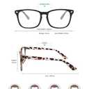 livho High Tech Blue Light Glasses - Advanced 99% Blue Light Blocking Computer Glasses - Anti Eyestrain & UV Glare Protection (*B2 Matte Black+leopard)
