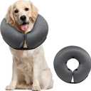 MIDOG Dog Cone - Inflatable Soft Donut Collar Alternative for Dogs After Surgery, Protective Recovery Collar Prevents Licking, Comfortable E-Collar Alternative for Small Medium Large Dogs (Gray, L+)