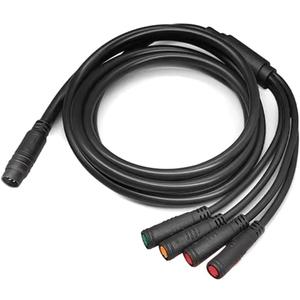XBERSTAR Electric Bike Connector 1T4 Extend cable 105cm Connect E-bike Throttle/Ebrake/Display Electric Bicycle Parts Accessories