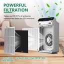 C545 Replacement Filter S Compatible with Winix C545 Air Purifier, Replaces Parts 1712-0096-00 and 2522-0058-00, 2 Pack H13 True HEPA Filter + 8 Activated Carbon Filters