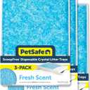 PetSafe ScoopFree Disposable Crystal Cat Litter Tray - Easy Cleaning Box - Refill Tray for Automatic Litter Box - Fresh Scent - 4.3 lb Bags - 3 Pack