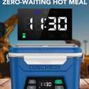 EAST OAK Cordless Electric Lunch Box for Adults, Heated Lunch Box Battery Powered with Automatic Heating, 5.5 Cups Portable Food Warmer with Insulated Carry Bag