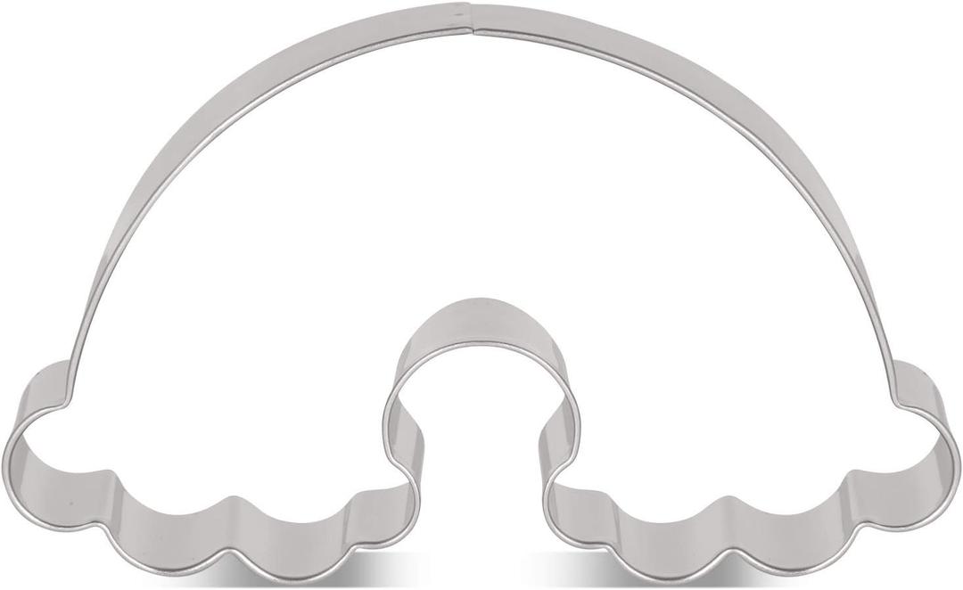LILIAO Rainbow Cookie Cutter for Kids - 4 x 2.4 inches - Stainless Steel