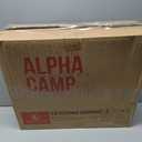 ALPHA CAMP Stadium Seat Chair for Bleachers with Back & Arm Rest (Black Grey-2pcs)