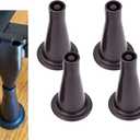 Home's Place Plastic Bed Frame Feet to Replace Wheels - Keep Your Bed Stationary and Protect Floor. Set of 4 Replacements