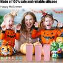 6pcs Halloween Ghost Straw Toppers for Stanley Cups, 0.4in Silicone Luminous Cute Fall Straw Covers Cap for Stanley 20/30/40oz Tumblers, Fun Halloween Cup Decorations and Party Gifts (3 Colors)
