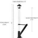 55.85" Patio Pellet Heater, Pellet Torch Patio Heater
Glass Tube Flame | Portable Tripod Design with Ash Tray |360° Flame View for Patio, Backyard, Garden