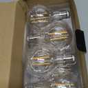 Hansang 8 Pack G25 LED Edison Globe Light Bulbs, 3000K Soft White, E26 Base Round Light Bulbs for Bathroom Vanity, 6W 60W Incandescent Equivalent, CRI 85+, 600LM, AC 120V, Clear Glass, Non-dimmable