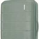 American Tourister Stratum 2.0 Expandable Hardside Luggage with Spinner Wheels, Checked-Medium, Jade Green, 24-Inch Checked-Medium