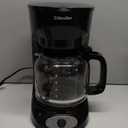 Mueller 12-Cup Drip Coffee Maker - Borosilicate Carafe, Auto-Off, Reusable Filter, Anti-Drip, Keep-Warm Function, Clear Water Level Window Coffee Machine, Kitchen Essentials & Accessories (Black)