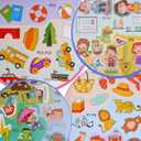 2 x 10 sticker books focusing on potential development stickers children's enlightenment baby early education book sticker book suitable for children aged 2-5 years old DIY stickersLife scenes