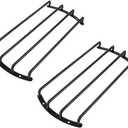 X AUTOHAUX 2pcs 12 Inch Car Bar Grille 4 Bars Subwoofer Grill Speaker Grill Cover Protector Guard Metal Black