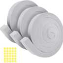 3Packs Air Conditioner Foam Tape with Adhesive, 1''X1''X 6.5 Ft Window Weather Stripping, High Resilience Ac Window Seal Kit Foam Insulation for Winter Summer (6.5ft X 3 Rolls, Grey)