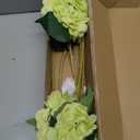 Kimura's Cabin 6pcs Silk Hydrangea Artificial Flowers Fake Hydrangeas Flower with Stems Faux Hydrangea Bouquets for Wedding Party Arrangements Home Table Centerpieces Decoration (Lime Green)