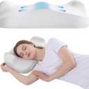 ROYALAY Ergonomic Memory Foam Pillow for Side Sleepers, Contoured Support Pillow for Comfortable Sleeping with Detachable Washable Cover