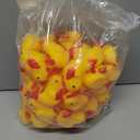 Silipull 50 Pcs Yellow Rubber Chicken Squeak Mini Rubber Chicks Squeezable Squeaky Toy Chicken Noisemaker for Shower Bath Birthday Novelty Favors Decorations Gift, 1.38 x 2.17 x 2.76 Inch, Small