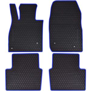 Car Floor Mats Custom Fit for Mazda 6 2023 2022 2021 2020 2019 2018 2017 2016 2015 2014 Odorless Washable Heavy Duty Rubber (All Weather) Floor Liners Front and Rear Row Set Blue