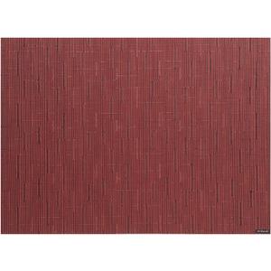 Chilewich Bamboo Placemats Set of 4  Woven Rectangle Placemats  Reusable, StainResistant, Indoor/Outdoor Tabletop Protection  19" x 14"  Cranberry