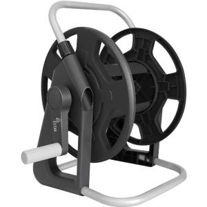 Garden Water Hose Reel Cart,Holds 50-80 Ft of 5/8 Inch Hose, Portable Hose Pipe Holder for Outside (Black)