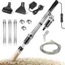 hygger Electric Aquarium Gravel Cleaner, 528GPH Fish Tank Vacuum, 5-in-1 Automatic Sand Washer Water Changer Cleaning Kit for Freshwater Saltwater, Adjustable Length Handle Tube,Hose, Clamp