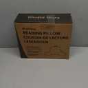 Blissful Diary Reading Pillow, Backrest Pillow with Shredded Memory Foam for Adult & Children, Designed for Bed and Couch Sitting Up, Includes Arms, Pockets and Washable Cover, Off White