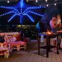 Patio Umbrella String Lights with 16 Color Changing and 12 Modes, Remote Control 104 Ultra Bright LED Beads Waterproof Battery and USB Operated with 8 Light Strings for Patio Umbrellas Camping Tents